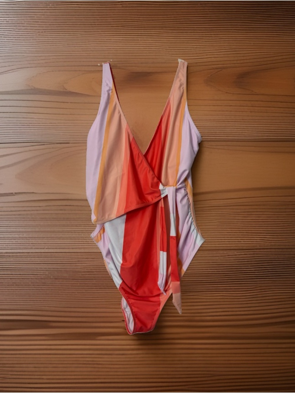 Summer Mae Colorblock Wrap One-Piece XL Women’s Swimsuit